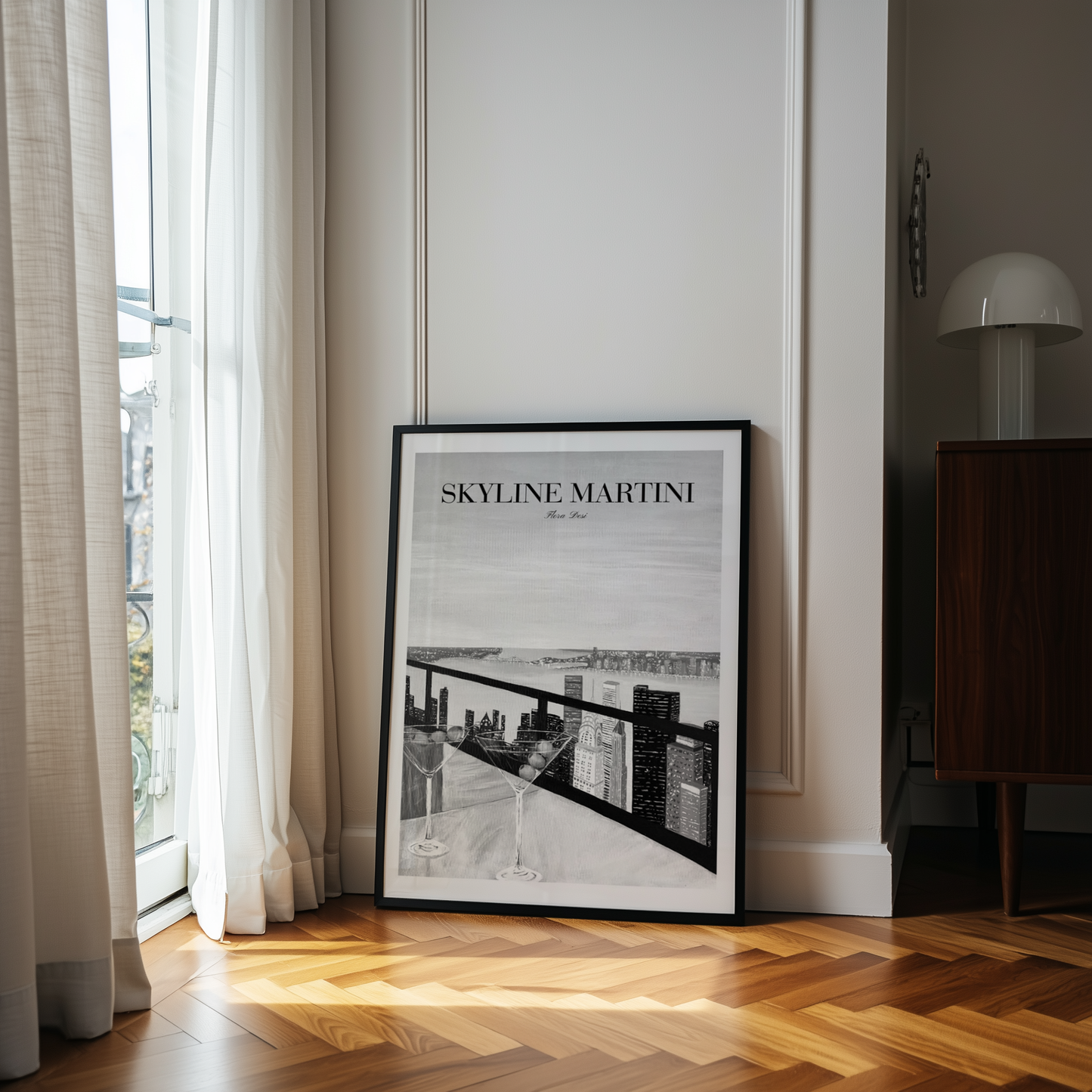 Skyline Martini - Black & White