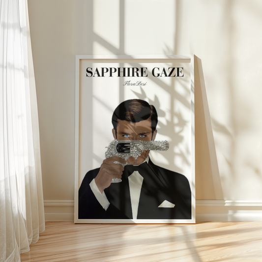 Sapphire Gaze poster - White