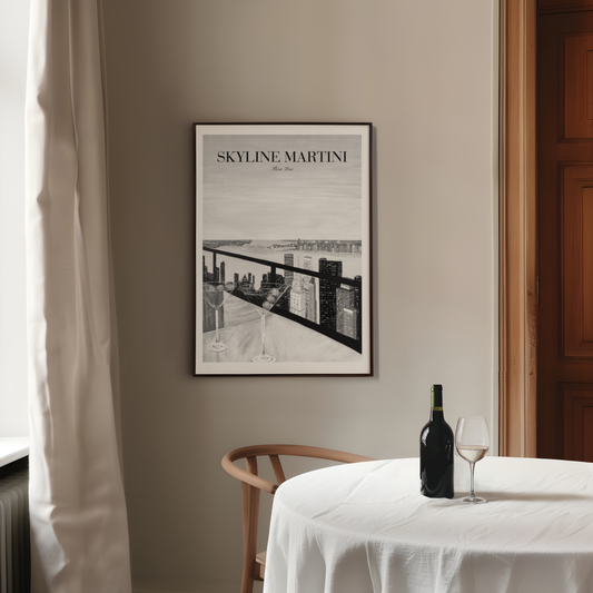 Skyline Martini - Black & White