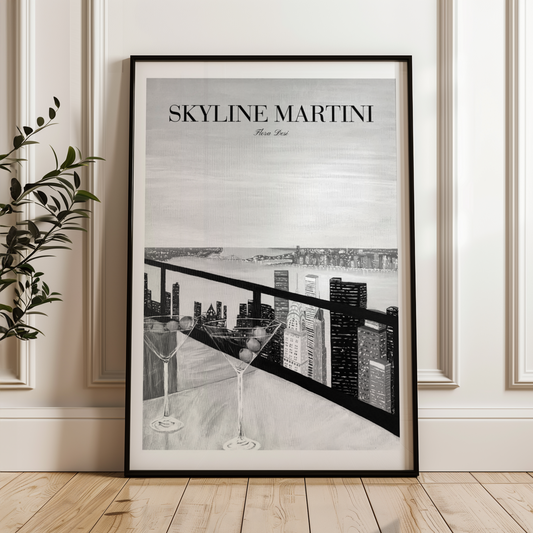 Skyline Martini - Black & White