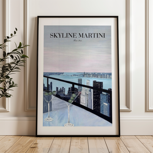 Skyline Martini Poster