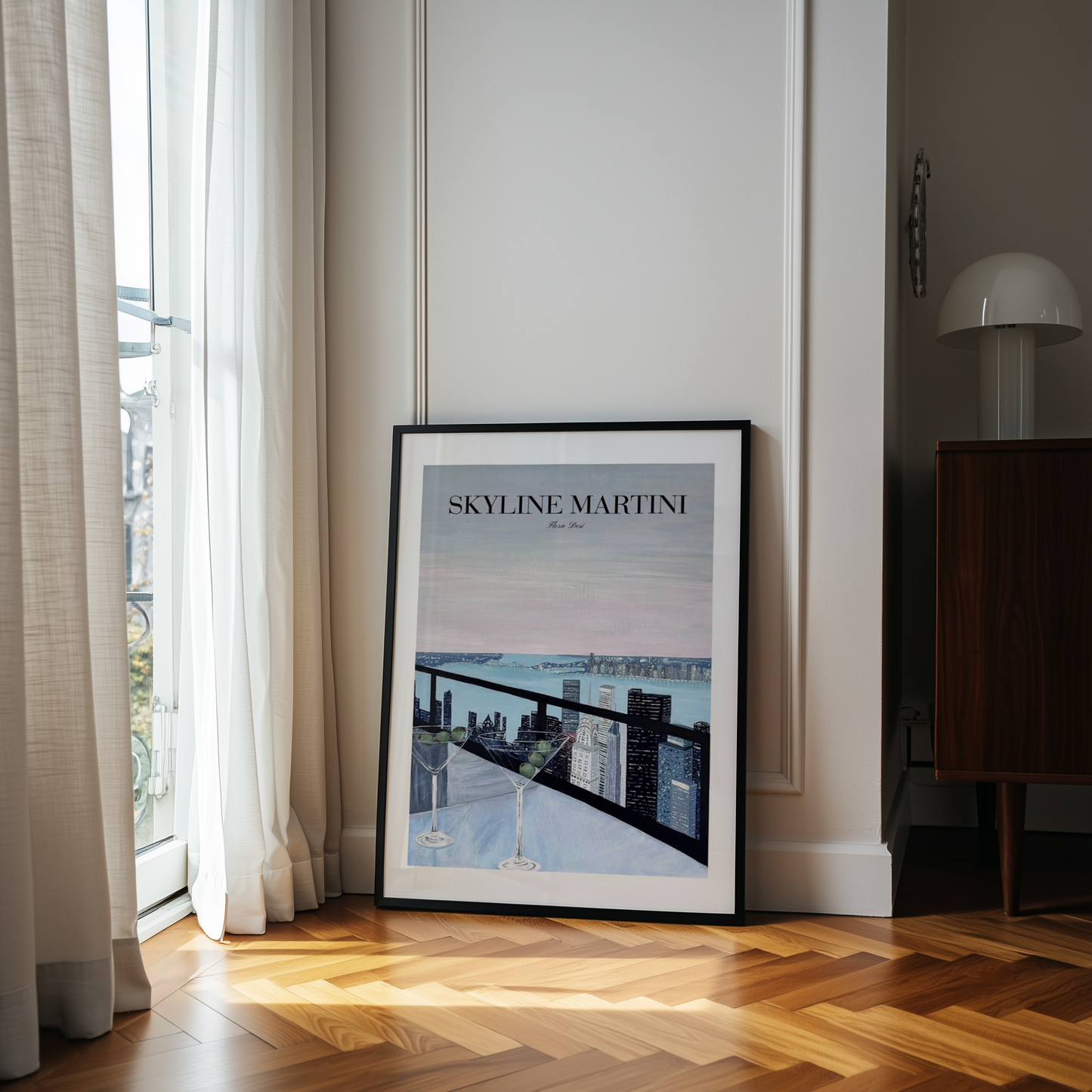 Skyline Martini Poster