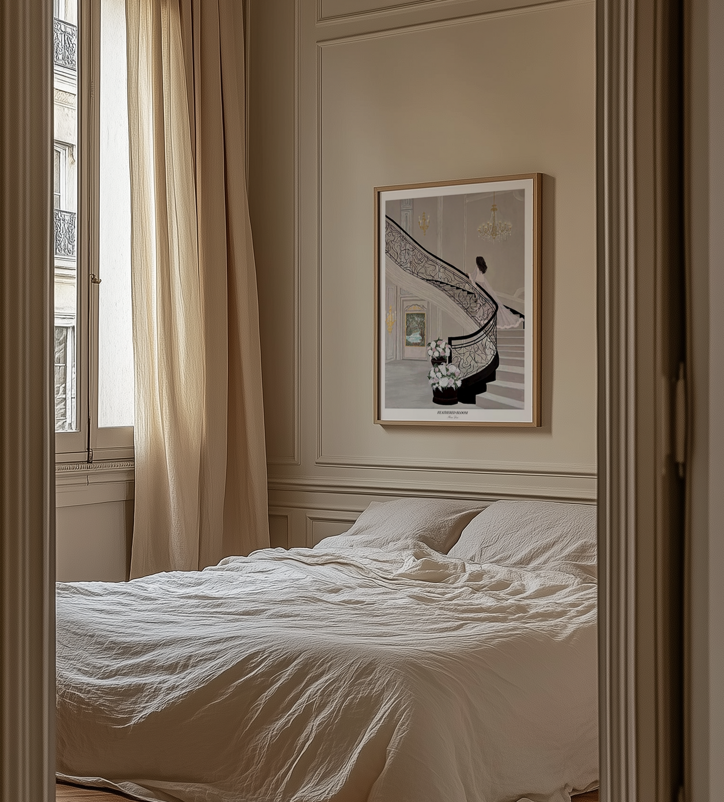 Feathered bloom poster