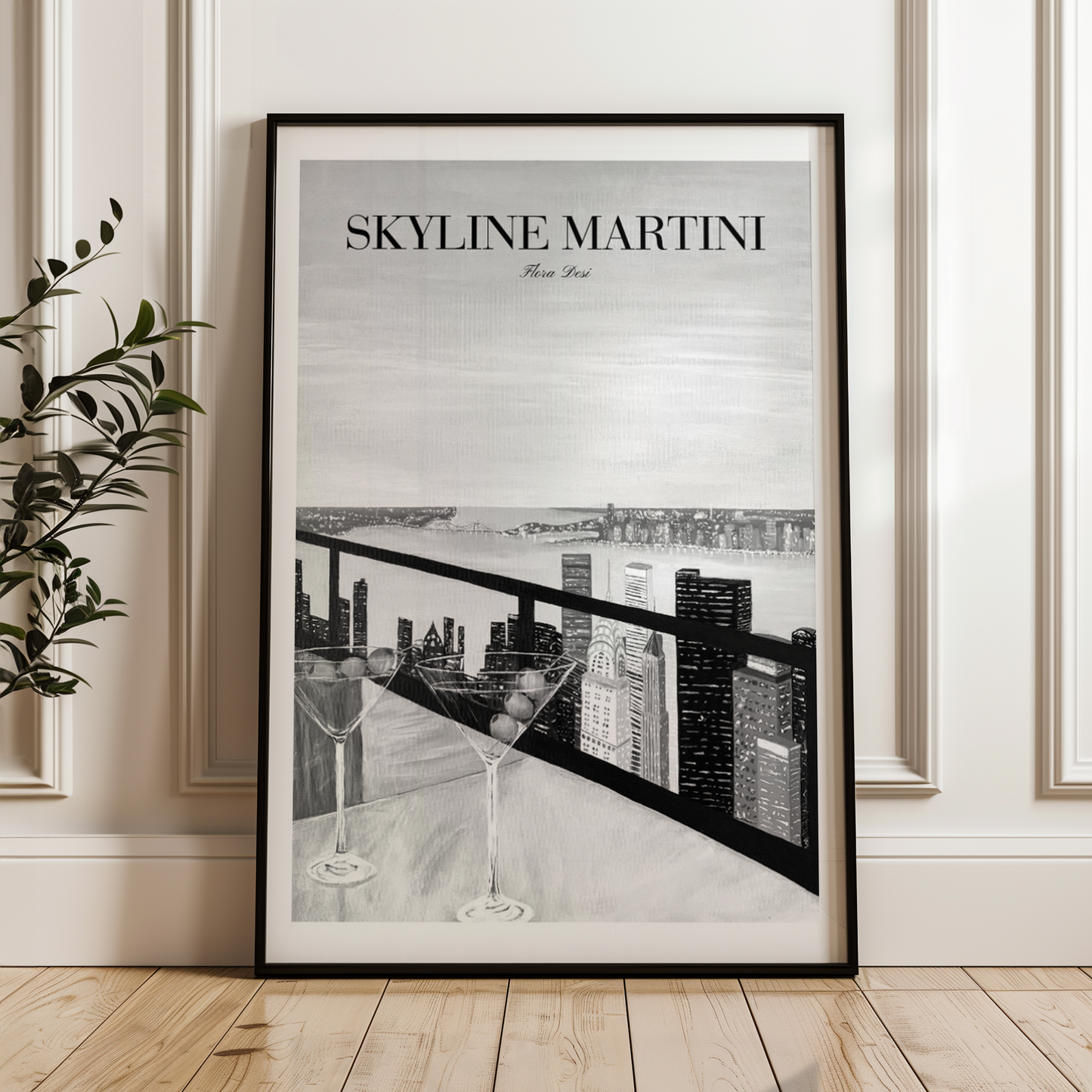 Skyline Martini - Black & White