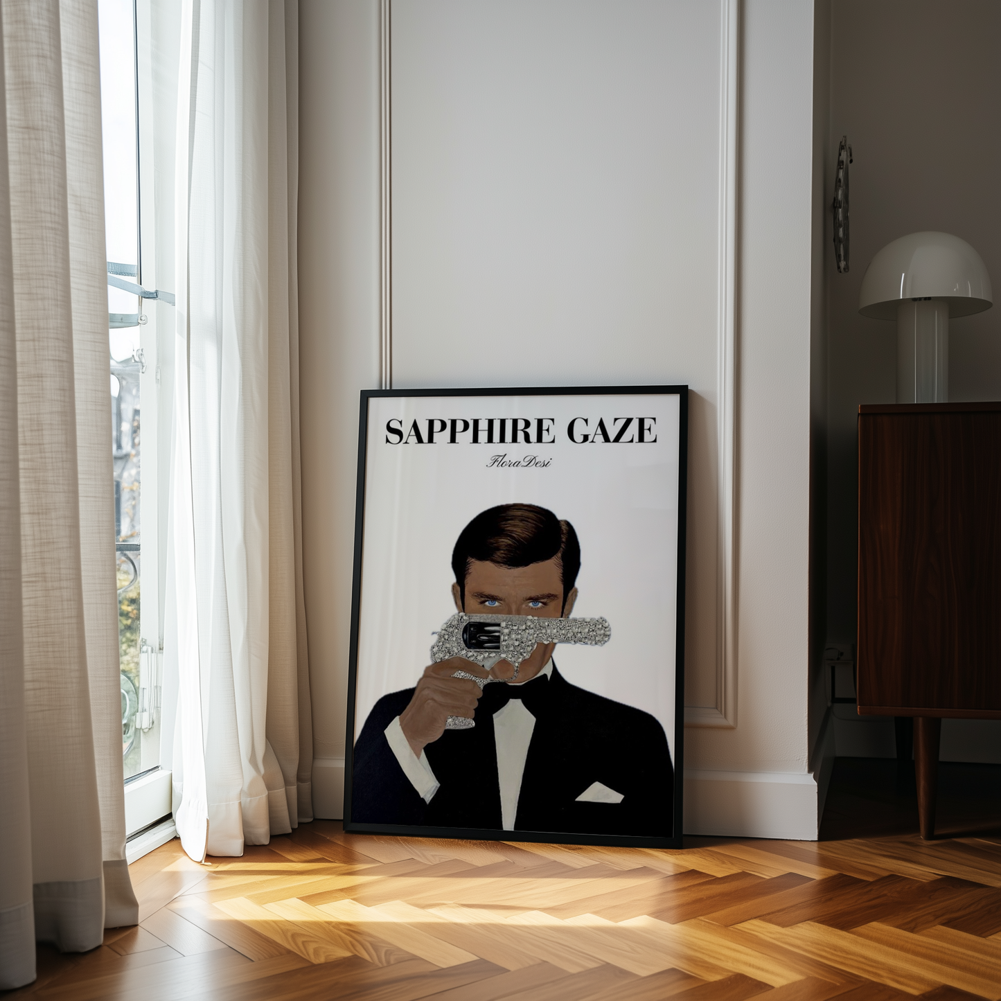 Sapphire Gaze poster - White