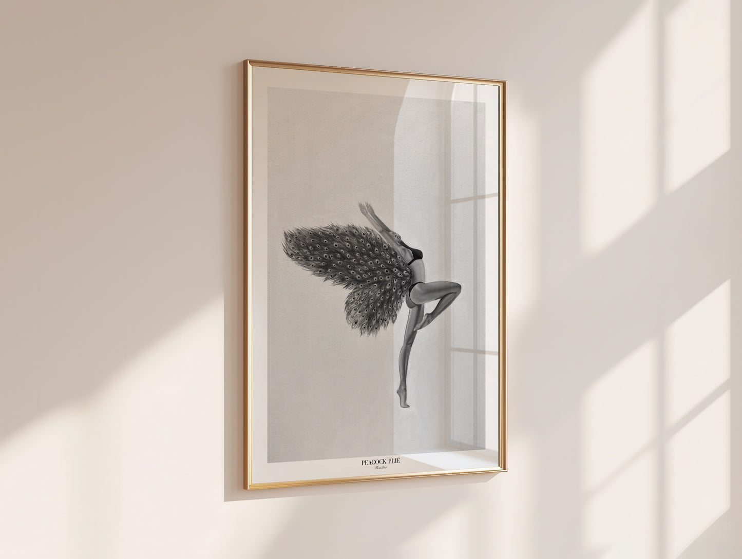 Peacock Plié - Black & White
